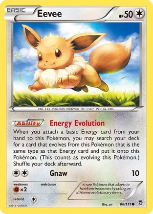 Eevee 80/111 - XY  Furious Fists