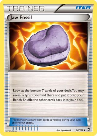Jaw Fossil 94/111 - XY  Furious Fists