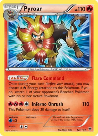Pyroar 12/119 - XY  Phantom Forces Holofoil