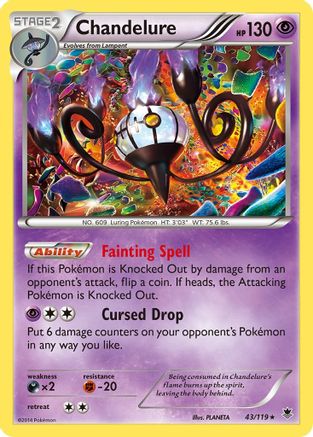 Chandelure 43/119 - XY  Phantom Forces Holofoil