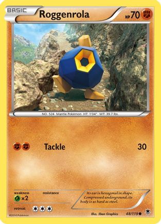 Roggenrola 48/119 - XY  Phantom Forces Reverse Holofoil