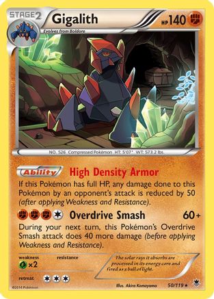 Gigalith 50/119 - XY  Phantom Forces Reverse Holofoil