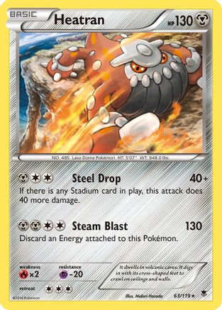 Heatran 63/119 - XY  Phantom Forces Holofoil