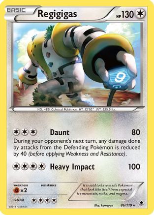 Regigigas 86/119 - XY  Phantom Forces Reverse Holofoil