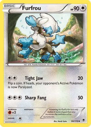 Furfrou 90/119 - XY  Phantom Forces Reverse Holofoil