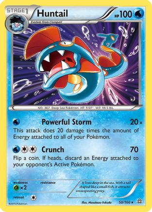 Huntail 50/160 - XY  Primal Clash Reverse Holofoil