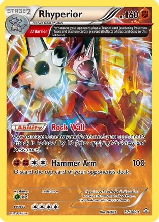 Rhyperior (Omega) 77/160 - XY  Primal Clash Reverse Holofoil