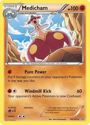 Medicham 80/160 - XY  Primal Clash Reverse Holofoil
