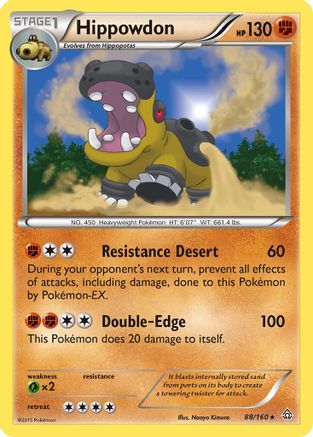 Hippowdon 88/160 - XY  Primal Clash Holofoil