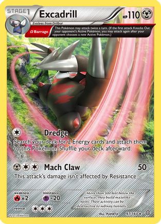 Excadrill (Omega) 97/160 - XY  Primal Clash Reverse Holofoil
