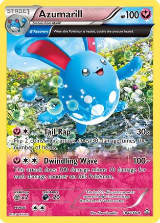 Azumarill (Alpha) 104/160 - XY  Primal Clash Holofoil