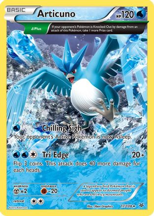Articuno (17 Delta) 17/108 - XY  Roaring Skies Reverse Holofoil