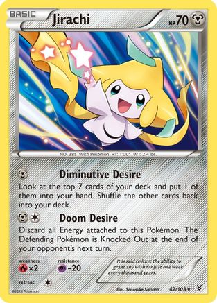 Jirachi 42/108 - XY  Roaring Skies Reverse Holofoil