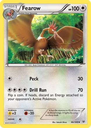 Fearow 66/108 - XY  Roaring Skies Reverse Holofoil